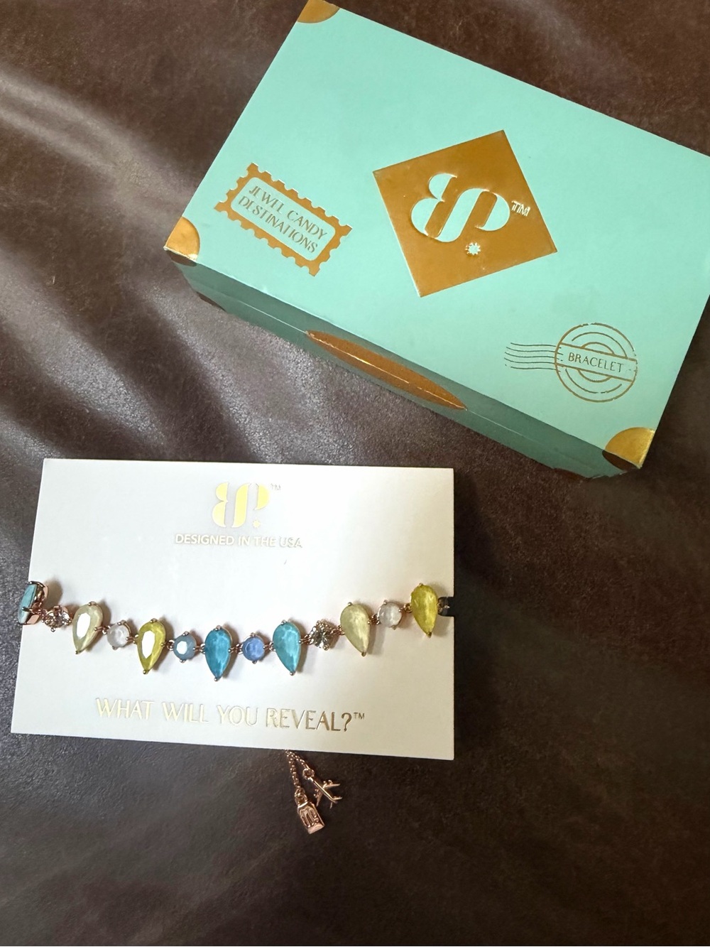 Bomb Party Jewel Candy Destinations Bracelet Jet Set Society Capri Citrus NIB